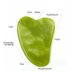 Flawless Jade Roller with Gua Sha – Natural Marble Stone Facial Duo